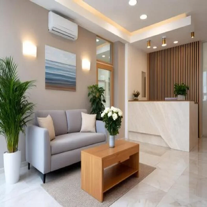 2 seater sofa in reception