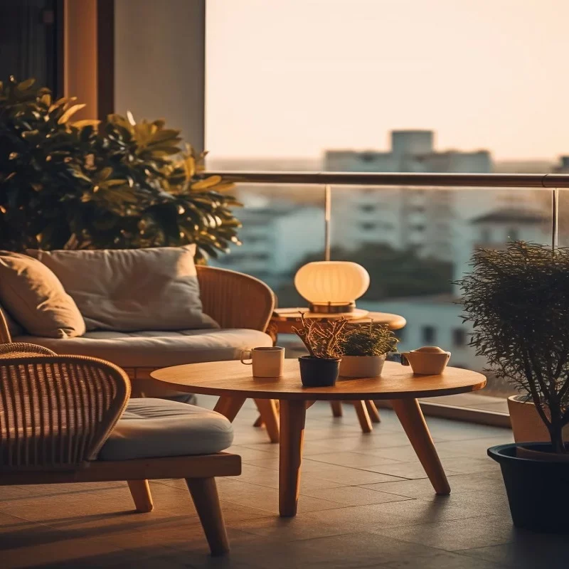 Outdoor Side Table in Balcony