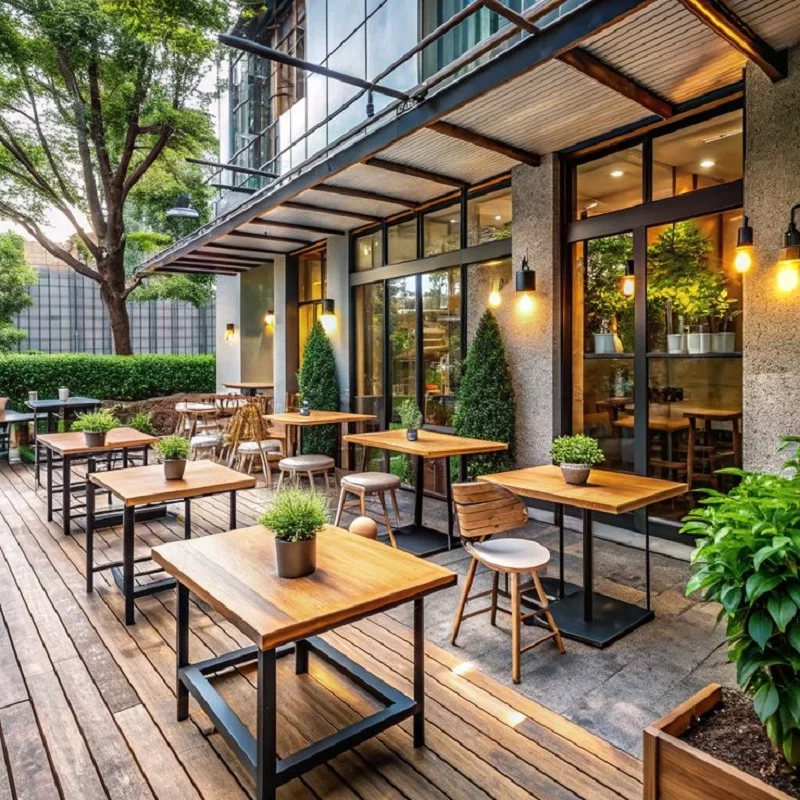 Outdoor Side Table in Café