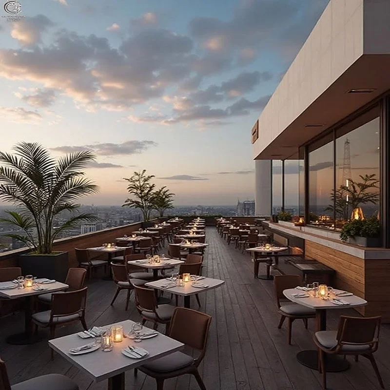 Outdoor Side Table in Hotel