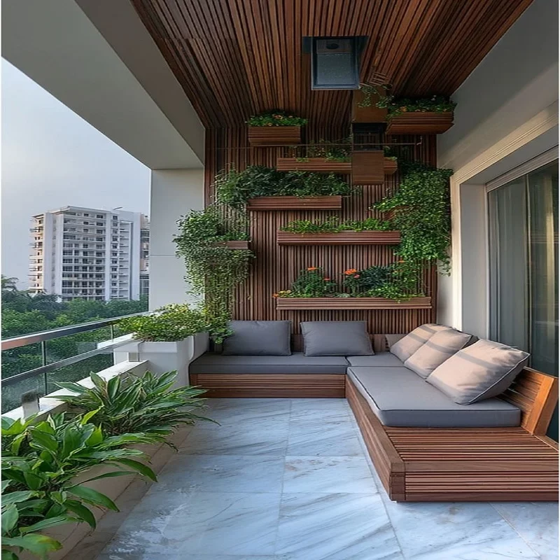 Outdoor furniture in balcony