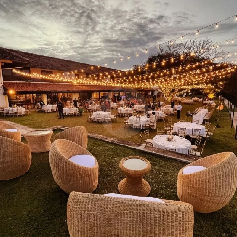 Outdoor furniture in event space